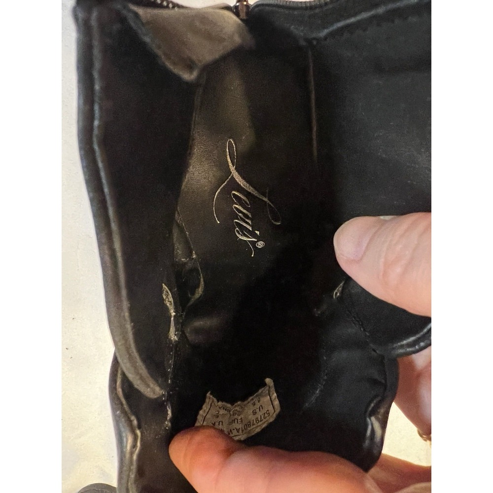 Levis Womens Black Ankle Boots Block Heel Lug Sole‎ Back Zip 52797801A 8.5 - Picture 4 of 15